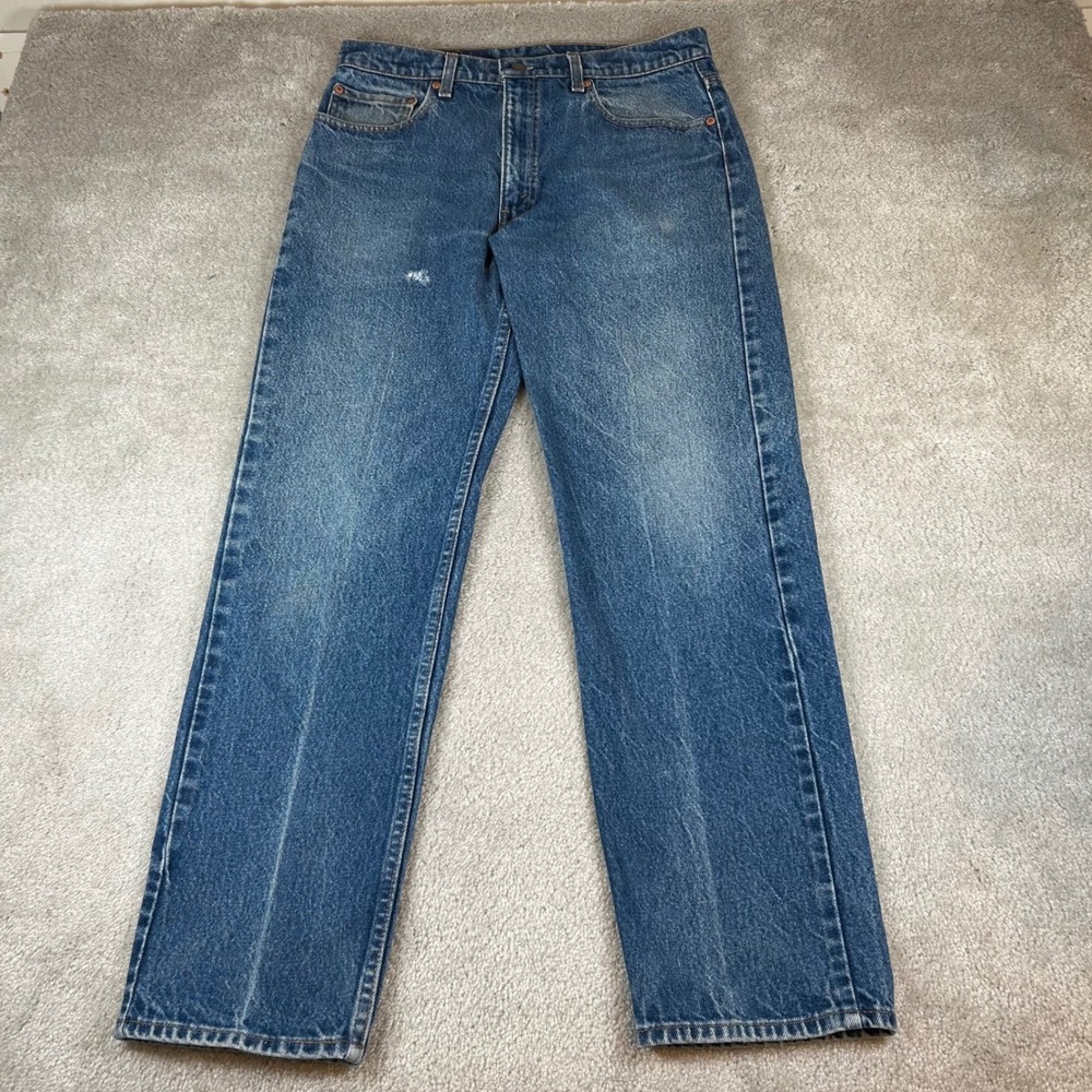 Vintage Levis 505 Jeans Mens 32x31 Blue Medium Wash Regular Fit Straight Leg USA - Picture 2 of 16